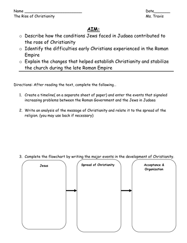 Rome: THE RISE OF CHRISTIANITY- Lesson Plan by Linni0011 - Teaching