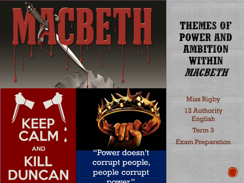 thesis statements for macbeth about power