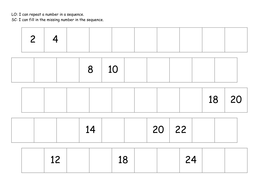 year 1 repeating number patterns counting in 2s new