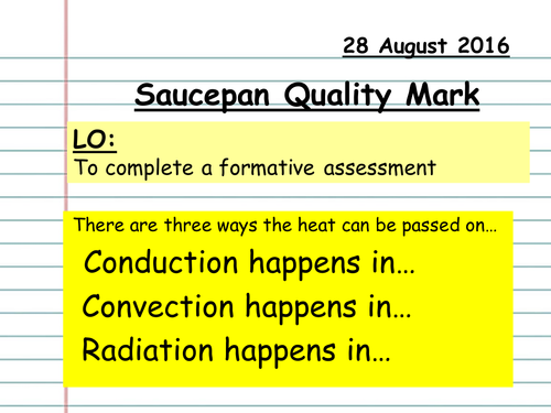 Heat Transfers Quality Mark Assessment (FULL RESOURCE PACK)