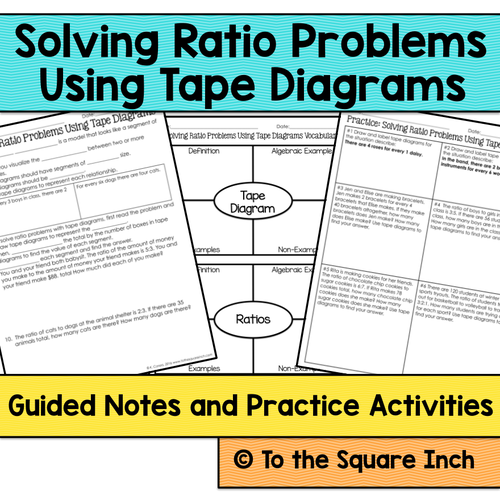 Ratios with Tape Diagrams Notes | Teaching Resources