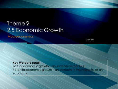 Edexcel A Theme 2 2.5 Economic Growth and Business Cycles