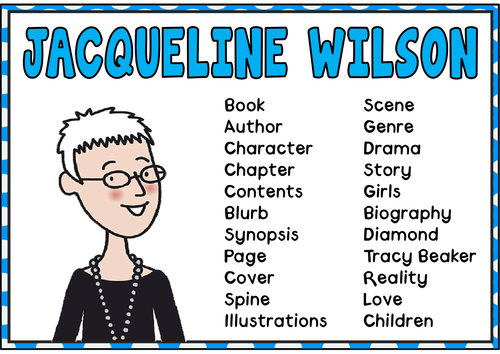 JACQUELINE WILSON TEACHING DISPLAY RESOURCES -ENGLISH READING KS1-2 ...