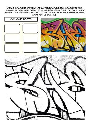 Set of 3 Graffiti Worksheets