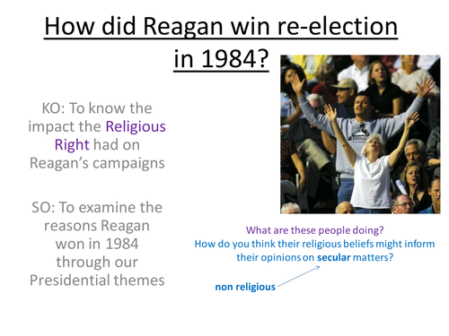 How did Reagan win re-election in 1984?