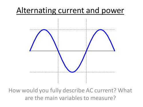 Physics A-Level Year 2 Lesson - Alternating Current and Power (PowerPoint AND lesson plan)