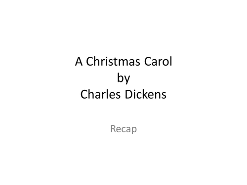 A Christmas Carol STARTER Quiz PPT