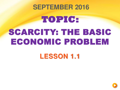 the basic economic problem of scarcity quizlet