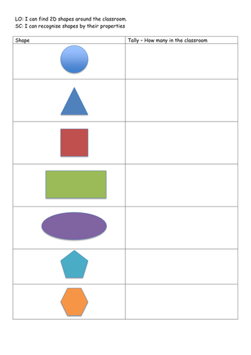 ks1 shape homework