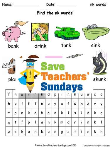 Nk Phonics Worksheets, Activities, Flash Cards, Lesson ...