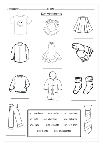 FRENCH - CLOTHING - Des Vêtements - Introduction