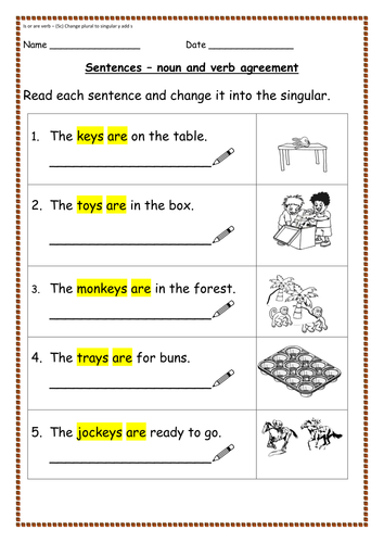 Grammar: Noun/Verb Agreement - Is or Are, Was or Were Presentations ...