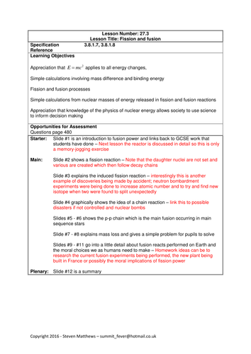 A-Level Physics - Nuclear Energy - 4 PowerPoints and lesson plans ...