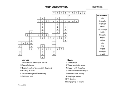 Prefix word work: TRI by jamakex Teaching Resources TES