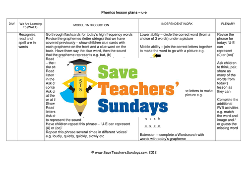 u e phonics worksheets activities flash cards lesson plans and other
