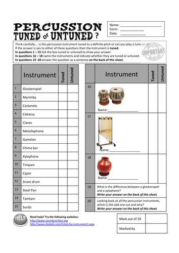 i don't like homework percussion