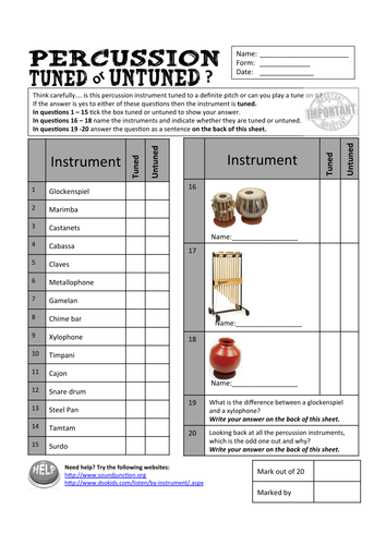 percussion assignment chart pdf