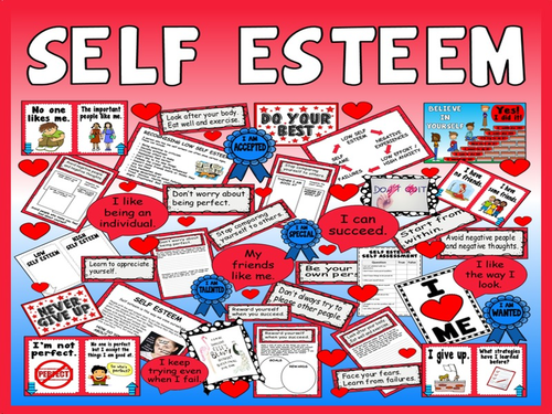 SELF ESTEEM TEACHING RESOURCES KS2-4 DISPLAY FEELINGS EMOTIONS LOW ...