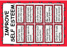 SELF ESTEEM TEACHING RESOURCES KS2-4 DISPLAY FEELINGS EMOTIONS LOW ...