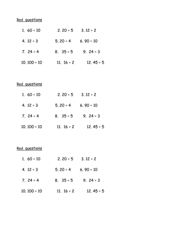 Year 2 Division on a Number Line (with plan, input, worksheets and ...