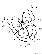 Dot to Dot: Butterfly (a-z) | Teaching Resources