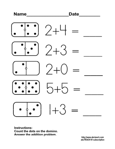 worksheet-domino-addition-2-kdg-primary-teaching-resources