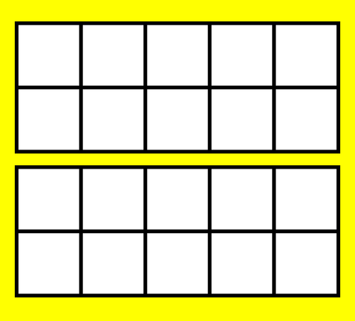 Clip Art: Ten Frame: Double Color | Teaching Resources