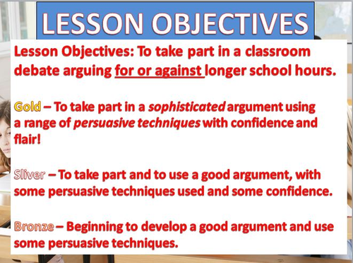 Writing to Argue and Persuade - Should Students Work Longer Hours ...