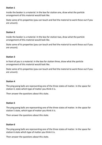 Particle Model Ks3 Sow Teaching Resources 