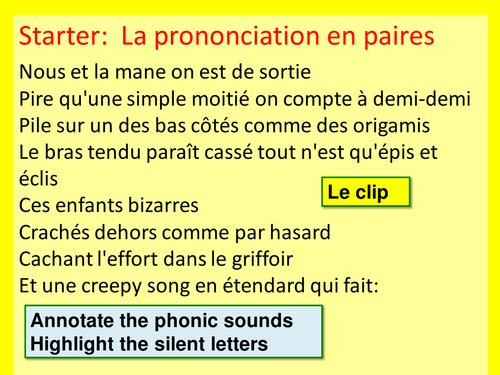 New GCSE Lesson:   Spontaneous Talk strategies