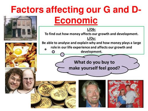 EdExcel GCSE Health & Social Care- Unit 1- Human Growth & Development- Economic factors