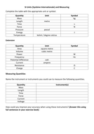 SI Units, Measuring Quantites and Standard Form - An Introduction to ...