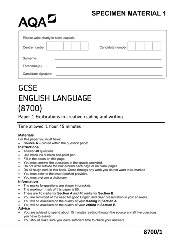 AQA ENGLISH 8700 PAST PAPERS visual data 7