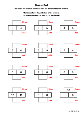 Product Total Add Times Year 3 4 Puzzles Teaching Resources