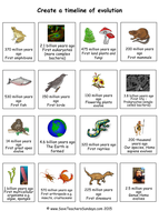 Evolution Timeline KS2 Lesson Plan and Worksheet | Teaching Resources