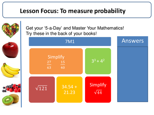 Probability! (Intro, Sample space, Venn diagrams, Tree diagrams, Relative frequency)