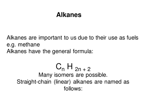 Alkenes and Alkanes