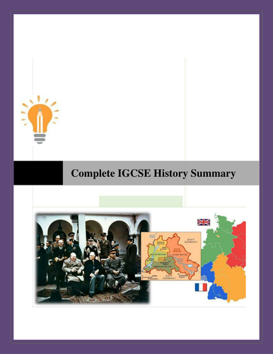 Complete IGCSE History Summary Revision Notes
