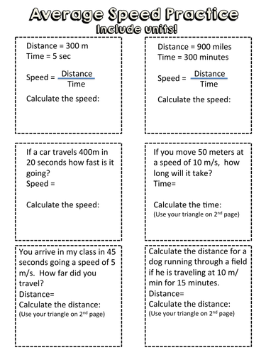 Star Wars Science - Speed = Distance / Time