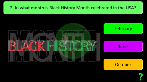 Black History Month Quiz | Teaching Resources