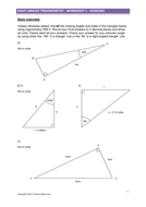 2D right-angled trigonometry worksheet - (updated 27/1/18) | Teaching