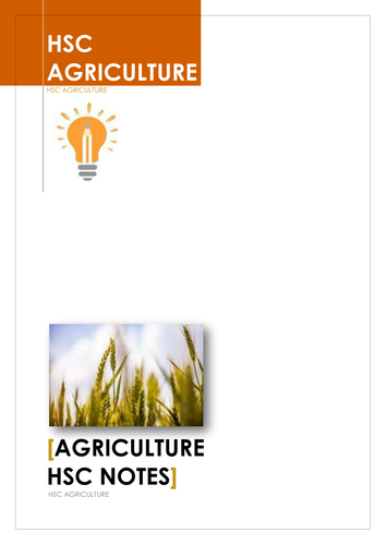 HSC Agricuture Notes