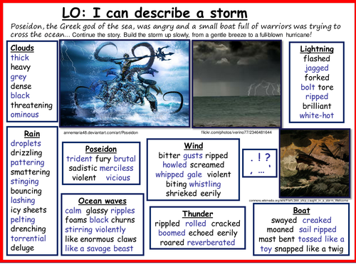 creative writing description of storm