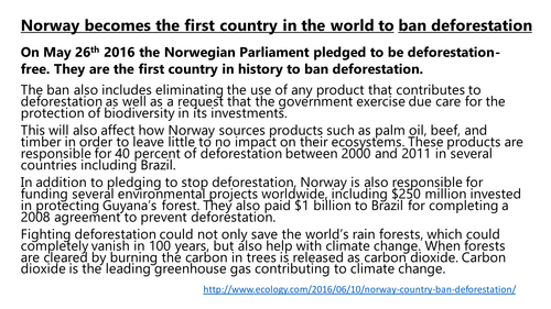 AQA GCSE Geography Causes of Deforestation