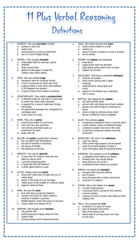 11 plus revision materials reading comprehension and verbal reasoning