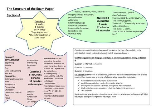 AQA Language Paper 1 Homework booklet 2