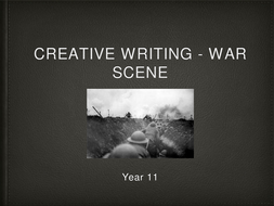 creative writing description of war