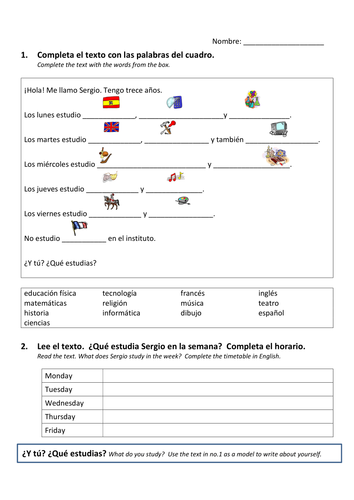 Mira 1_Mod. 2 - En el instituto_Ud. 2: ¿Qué estudias? Lesson 1 ...