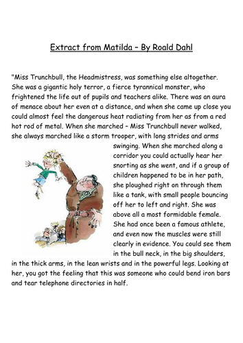 roald dahl biography extract