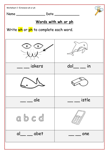 Digraphs Ph and Wh Presentations, Lesson Plans, Activities, Audio ...